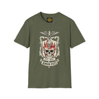 Stoic Philosophy Skull & Flame Heraldic Crest Design (Unisex - Image Printed On The Front)