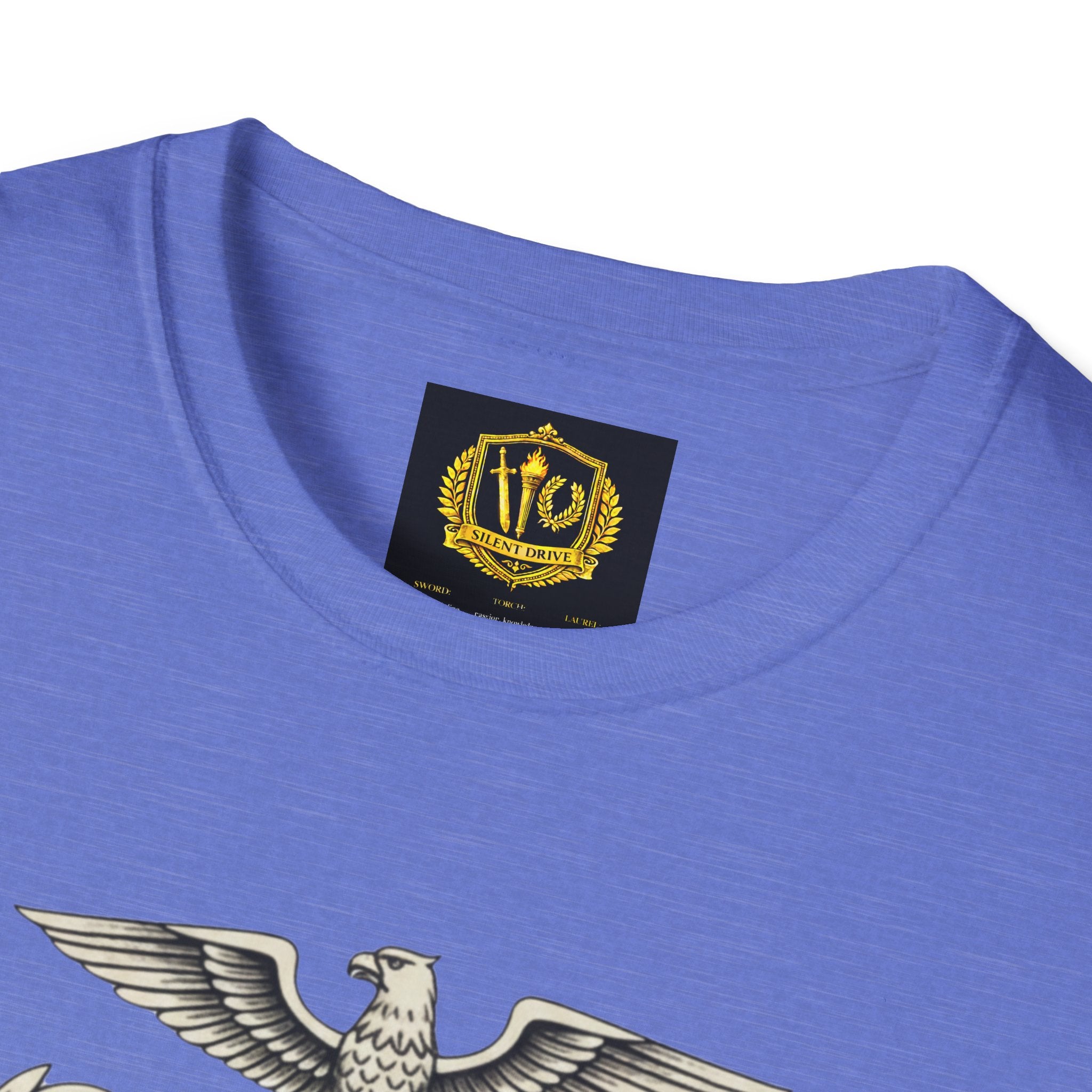 Stoic Philosophy Skull & Flame Heraldic Crest Design (Unisex - Image Printed On The Front)