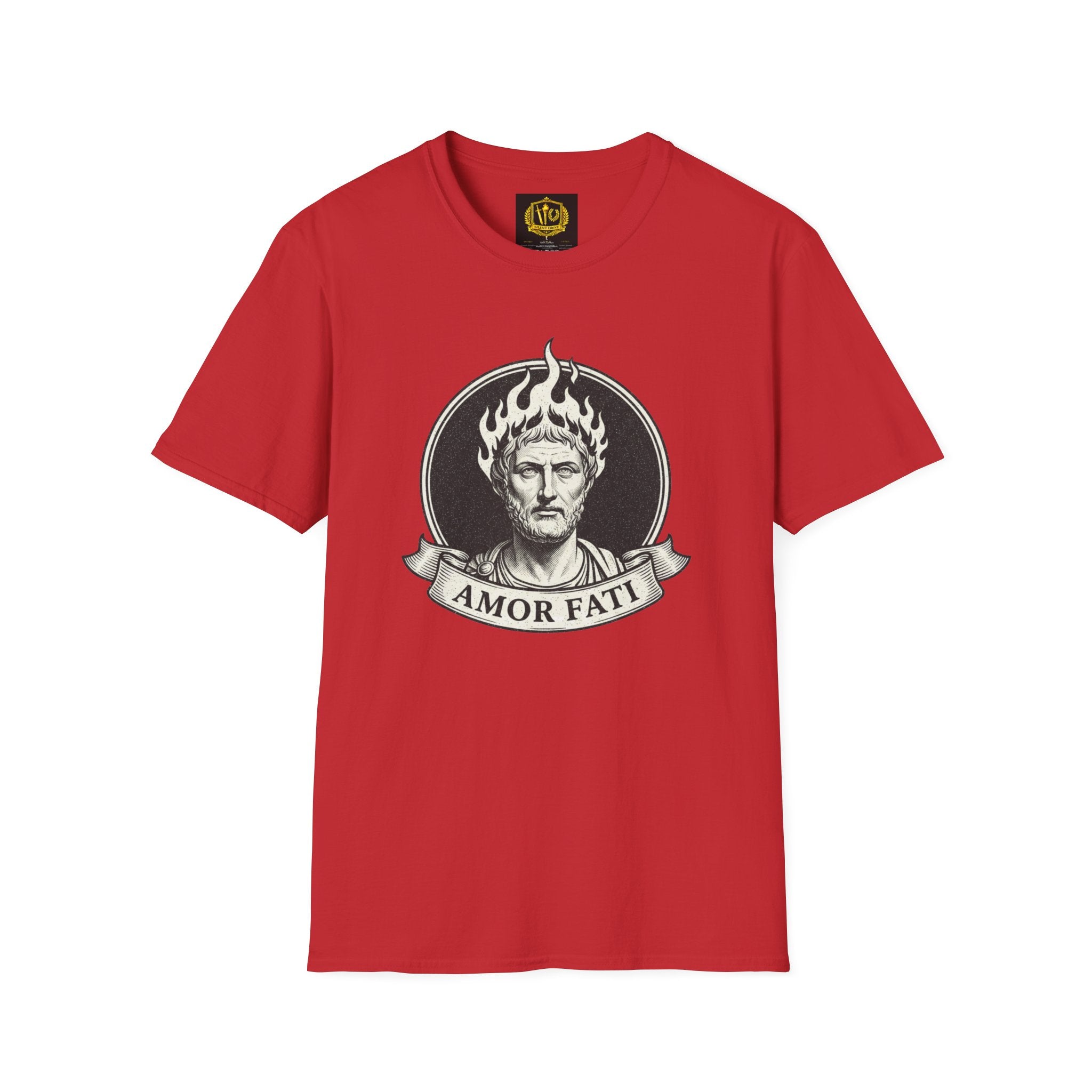 Vintage Marcus Aurelius Design Gold Torch & Laurel Roman Philosophy Shirt (Unisex - Image Printed On The Front)