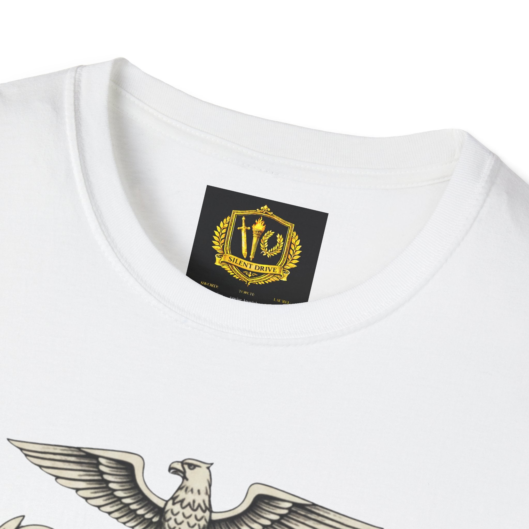 Stoic Philosophy Skull & Flame Heraldic Crest Design (Unisex - Image Printed On The Front)