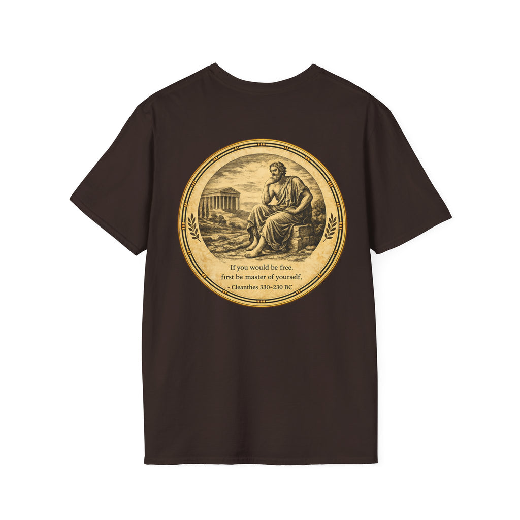 Quote "If you would be free, be master of yourself" (Cicero) (Unisex- Image Printed On The Back)