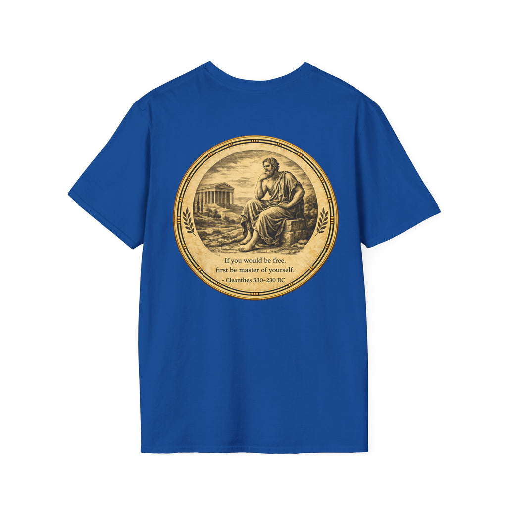 Quote "If you would be free, be master of yourself" (Cicero) (Unisex- Image Printed On The Back)