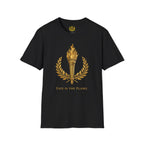 Fate Is the Flame Torch & Laurel Greek Symbol Design (Unisex - Image Printed On The Front)