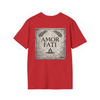Stoic Philosophy Shirt with Latin Motto Minimalist Fate & Stoicism Design (Unisex- Image Printed On The Back)