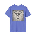 Stoic Philosophy Shirt with Latin Motto Minimalist Fate & Stoicism Design (Unisex- Image Printed On The Back)