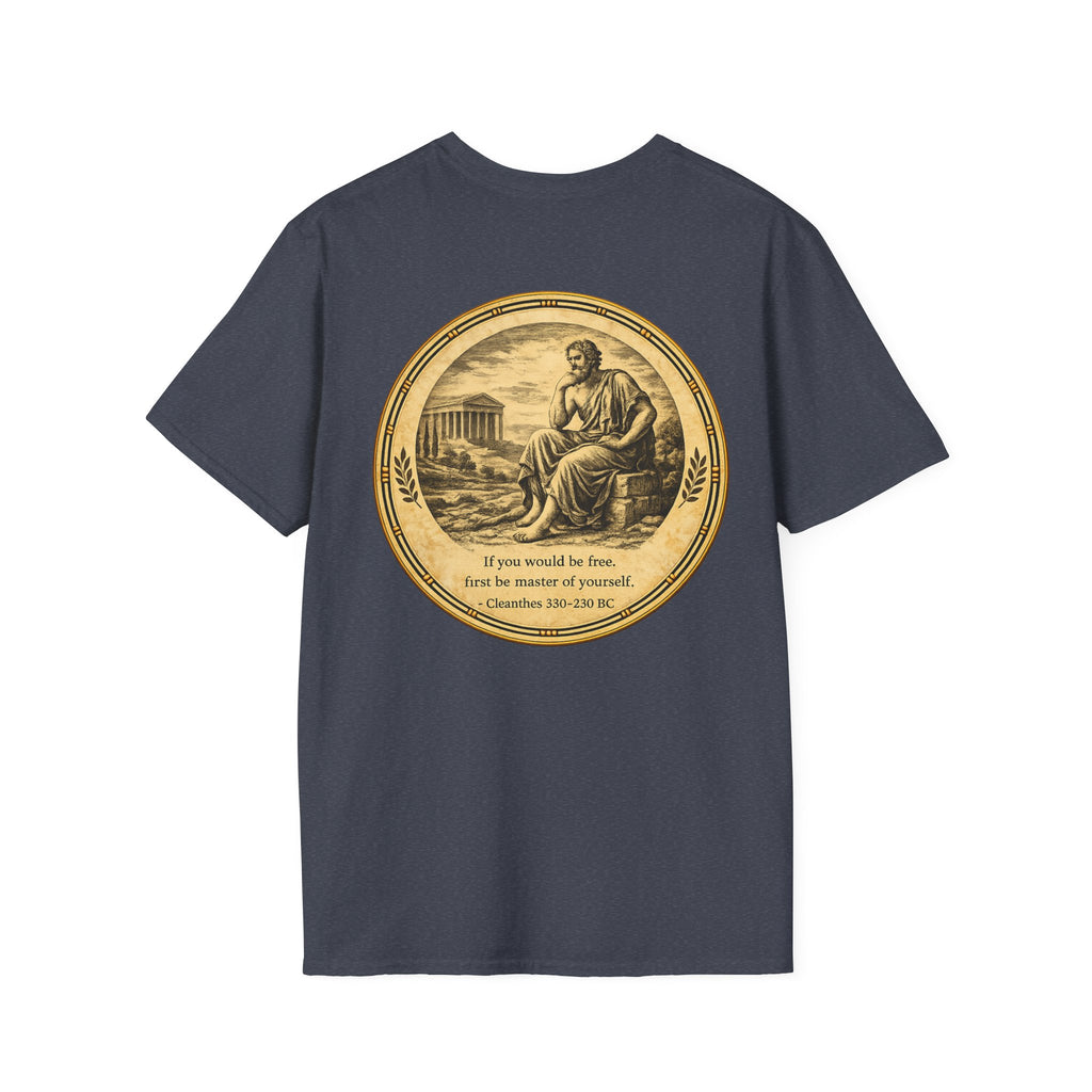 Quote "If you would be free, be master of yourself" (Cicero) (Unisex- Image Printed On The Back)