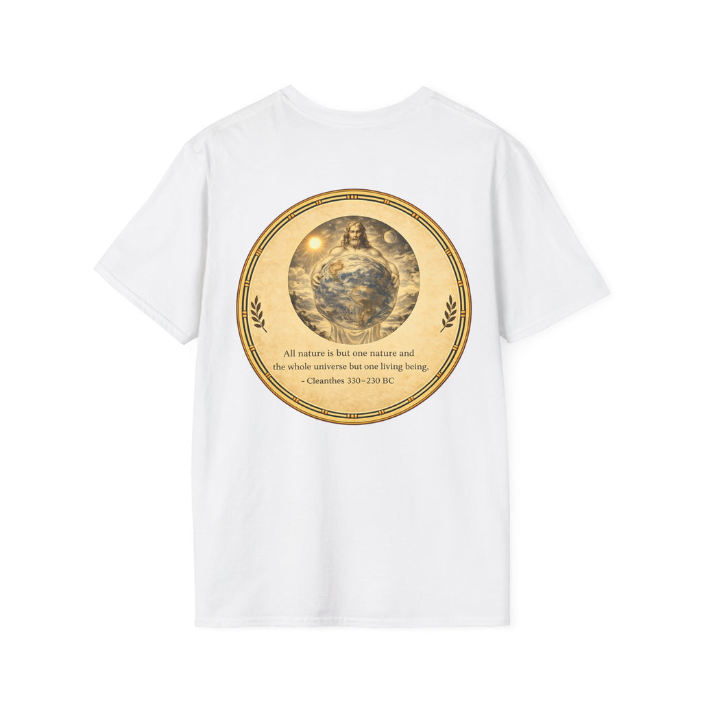 Cleanthes “All Nature Is One” Ancient Greek Cosmic Art (Unisex- Image Printed On The Back)