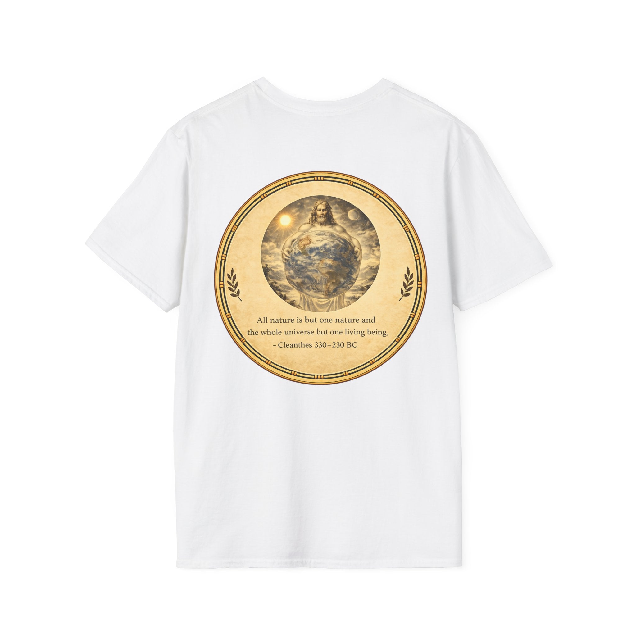 Cleanthes “All Nature Is One” Ancient Greek Cosmic Art (Unisex- Image Printed On The Back)