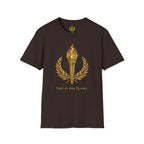 Fate Is the Flame Torch & Laurel Greek Symbol Design (Unisex - Image Printed On The Front)