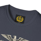 Stoic Philosophy Skull & Flame Heraldic Crest Design (Unisex - Image Printed On The Front)