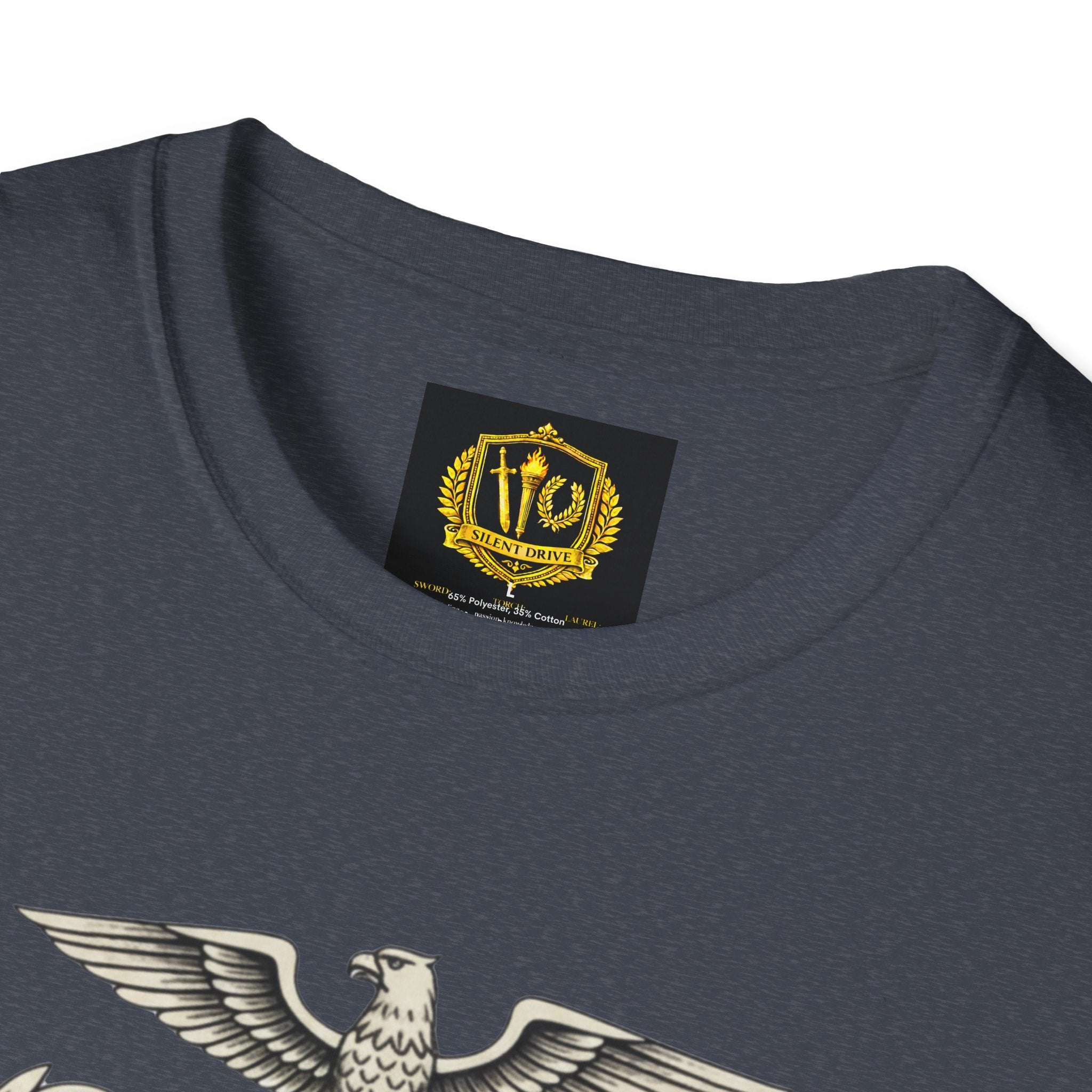Stoic Philosophy Skull & Flame Heraldic Crest Design (Unisex - Image Printed On The Front)