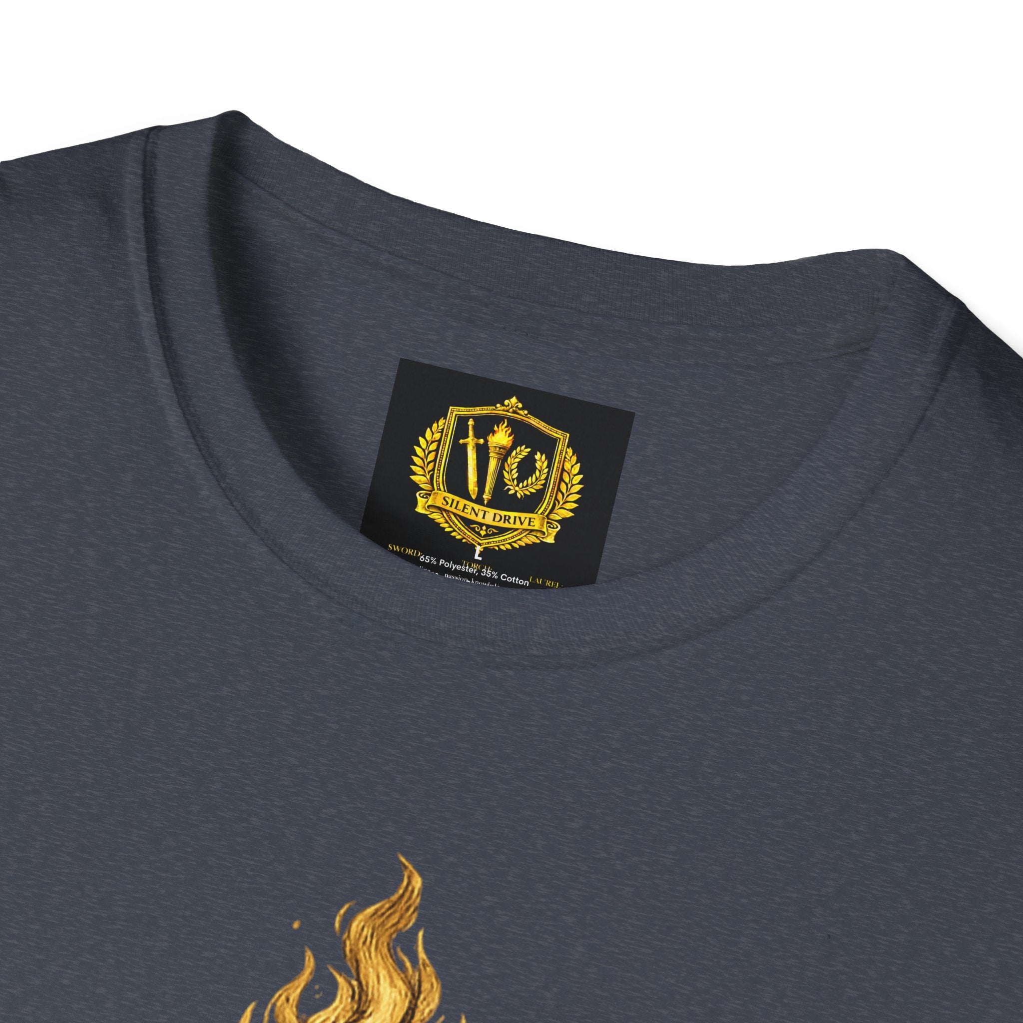 Fate Is the Flame Torch & Laurel Greek Symbol Design (Unisex - Image Printed On The Front)