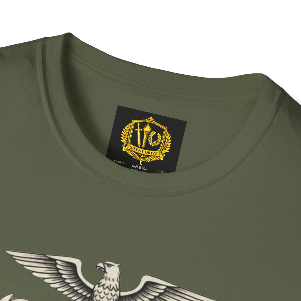 Stoic Philosophy Skull & Flame Heraldic Crest Design (Unisex - Image Printed On The Front)