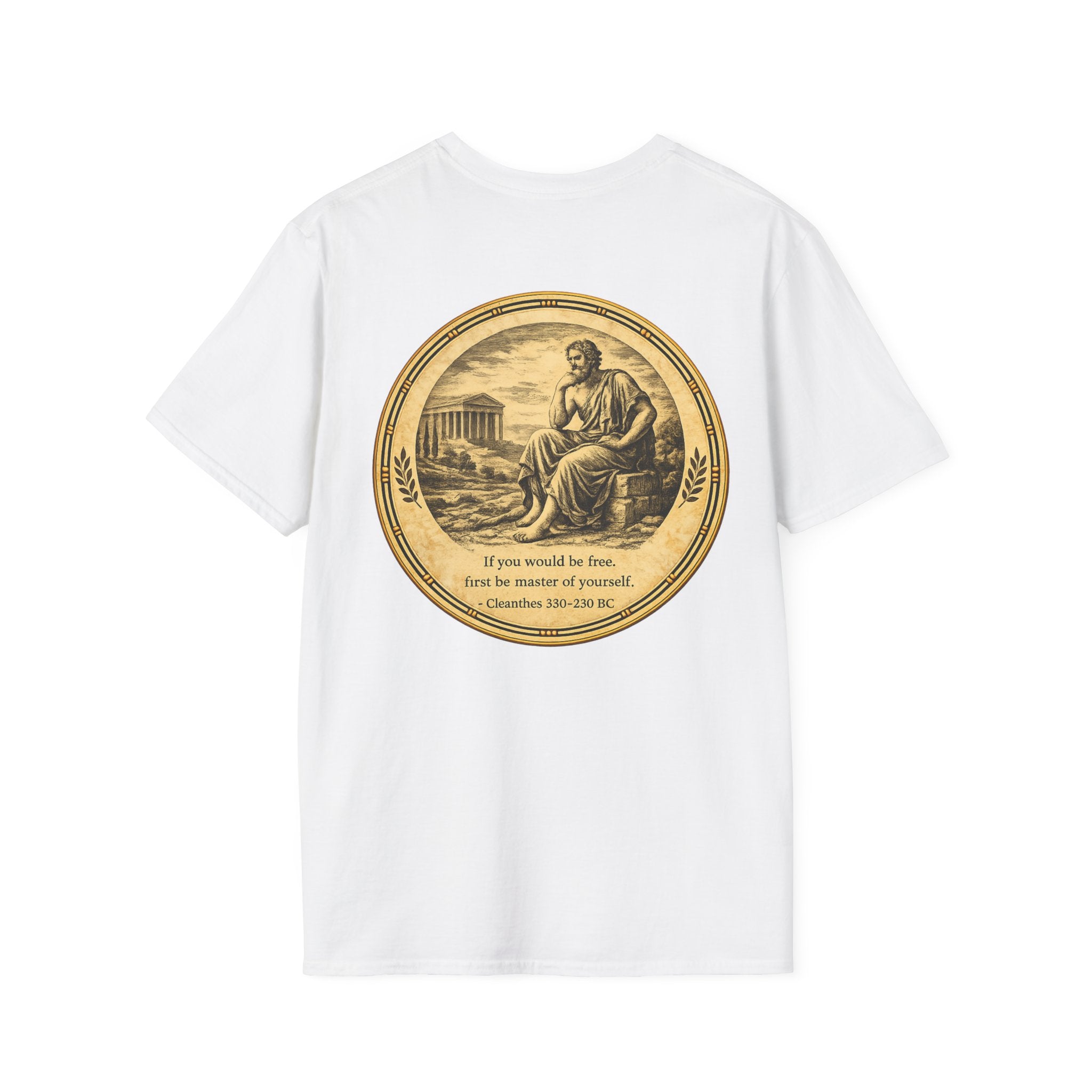 Quote "If you would be free, be master of yourself" (Cicero) (Unisex- Image Printed On The Back)