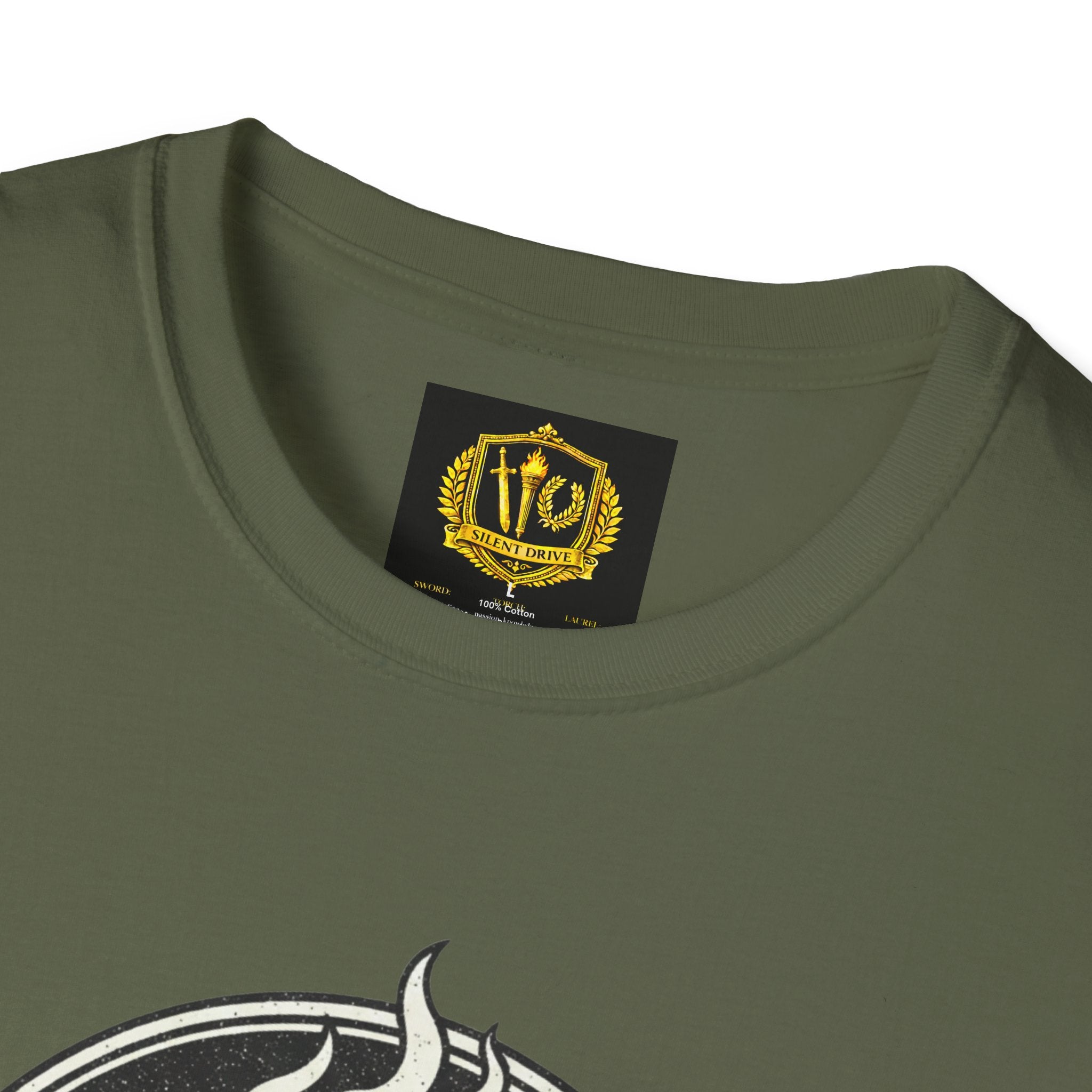 Vintage Marcus Aurelius Design Gold Torch & Laurel Roman Philosophy Shirt (Unisex - Image Printed On The Front)