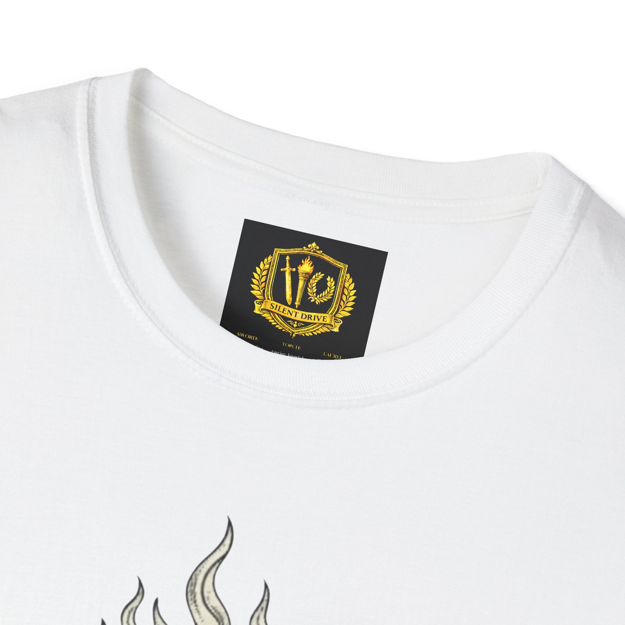 Flame of Fate Philosophy Shirt Classical Roman Stoicism Design (Unisex - Image Printed On The Front)