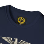 Stoic Philosophy Skull & Flame Heraldic Crest Design (Unisex - Image Printed On The Front)
