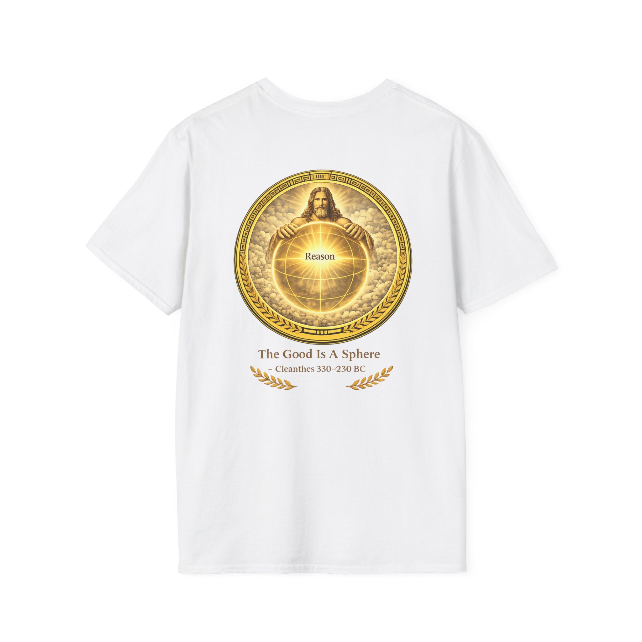 Philosopher Medallion T-Shirt — "Reason Is The Action of Choice" Graphic Tee