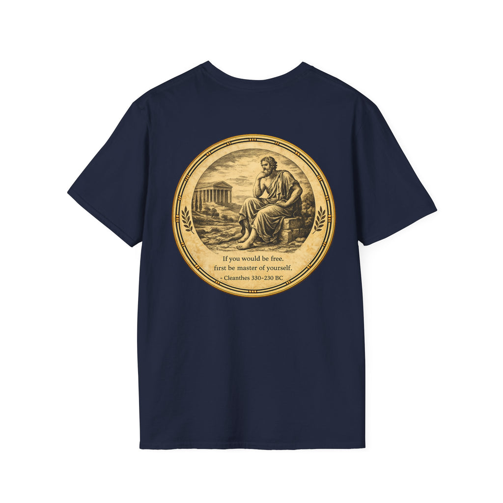 Quote "If you would be free, be master of yourself" (Cicero) (Unisex- Image Printed On The Back)
