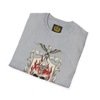 Stoic Philosophy Skull & Flame Heraldic Crest Design (Unisex - Image Printed On The Front)