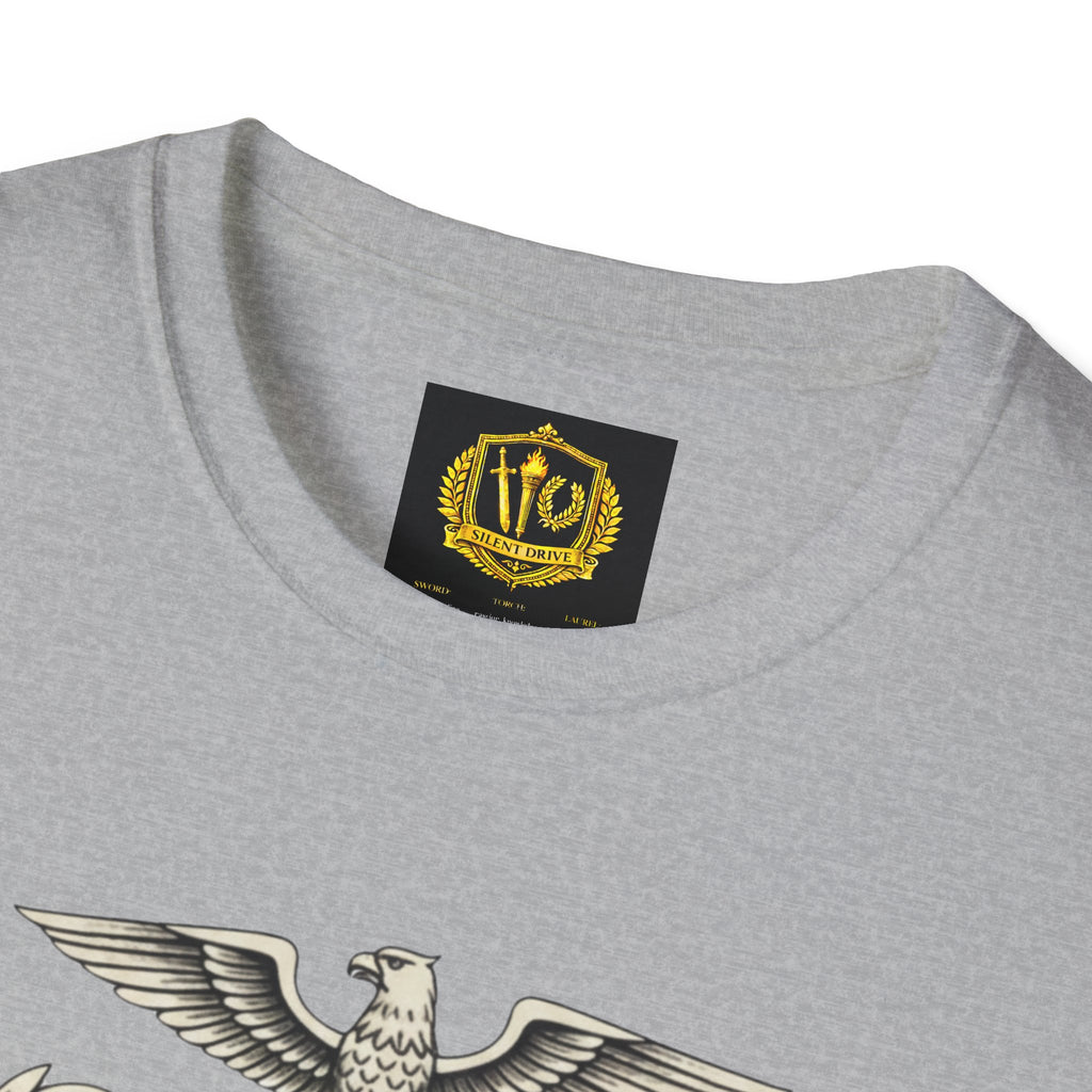 Stoic Philosophy Skull & Flame Heraldic Crest Design (Unisex - Image Printed On The Front)