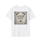 Stoic Philosophy Shirt with Latin Motto Minimalist Fate & Stoicism Design (Unisex- Image Printed On The Back)