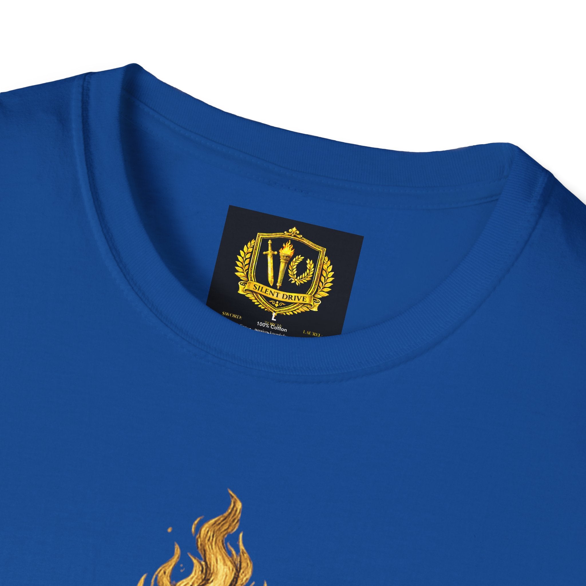 Fate Is the Flame Torch & Laurel Greek Symbol Design (Unisex - Image Printed On The Front)