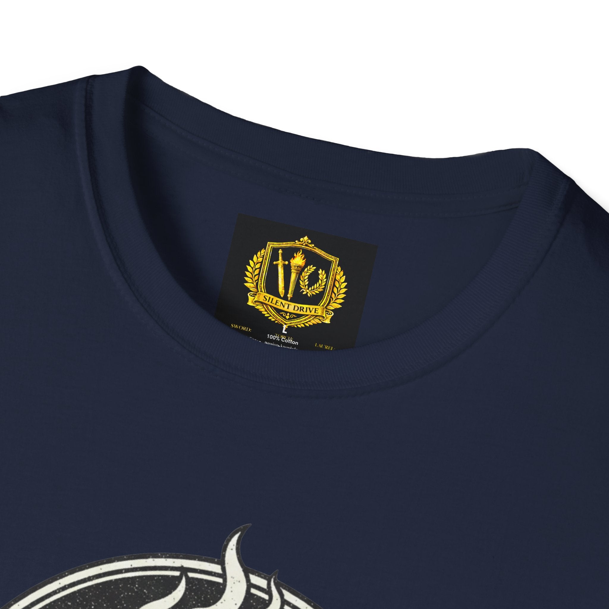 Vintage Marcus Aurelius Design Gold Torch & Laurel Roman Philosophy Shirt (Unisex - Image Printed On The Front)