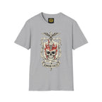 Stoic Philosophy Skull & Flame Heraldic Crest Design (Unisex - Image Printed On The Front)