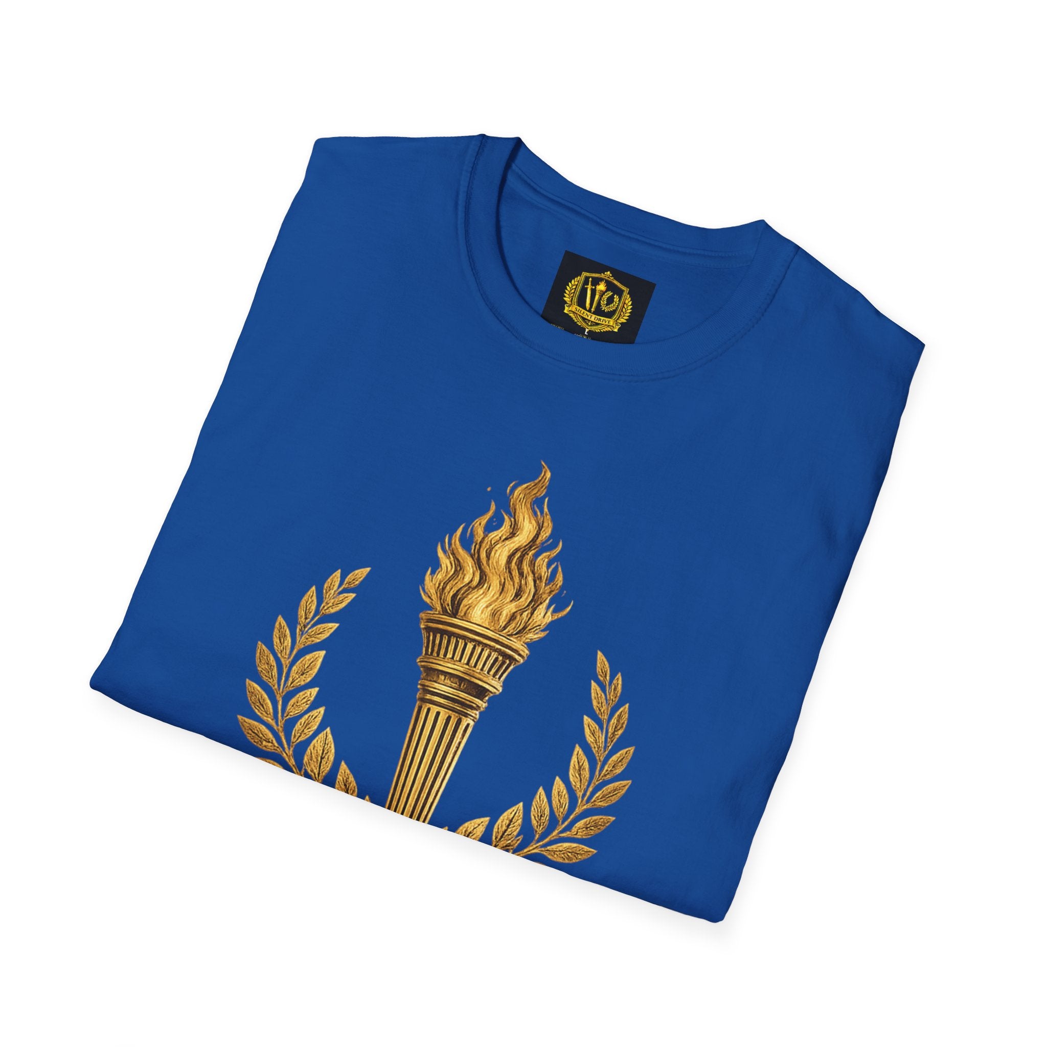 Fate Is the Flame Torch & Laurel Greek Symbol Design (Unisex - Image Printed On The Front)