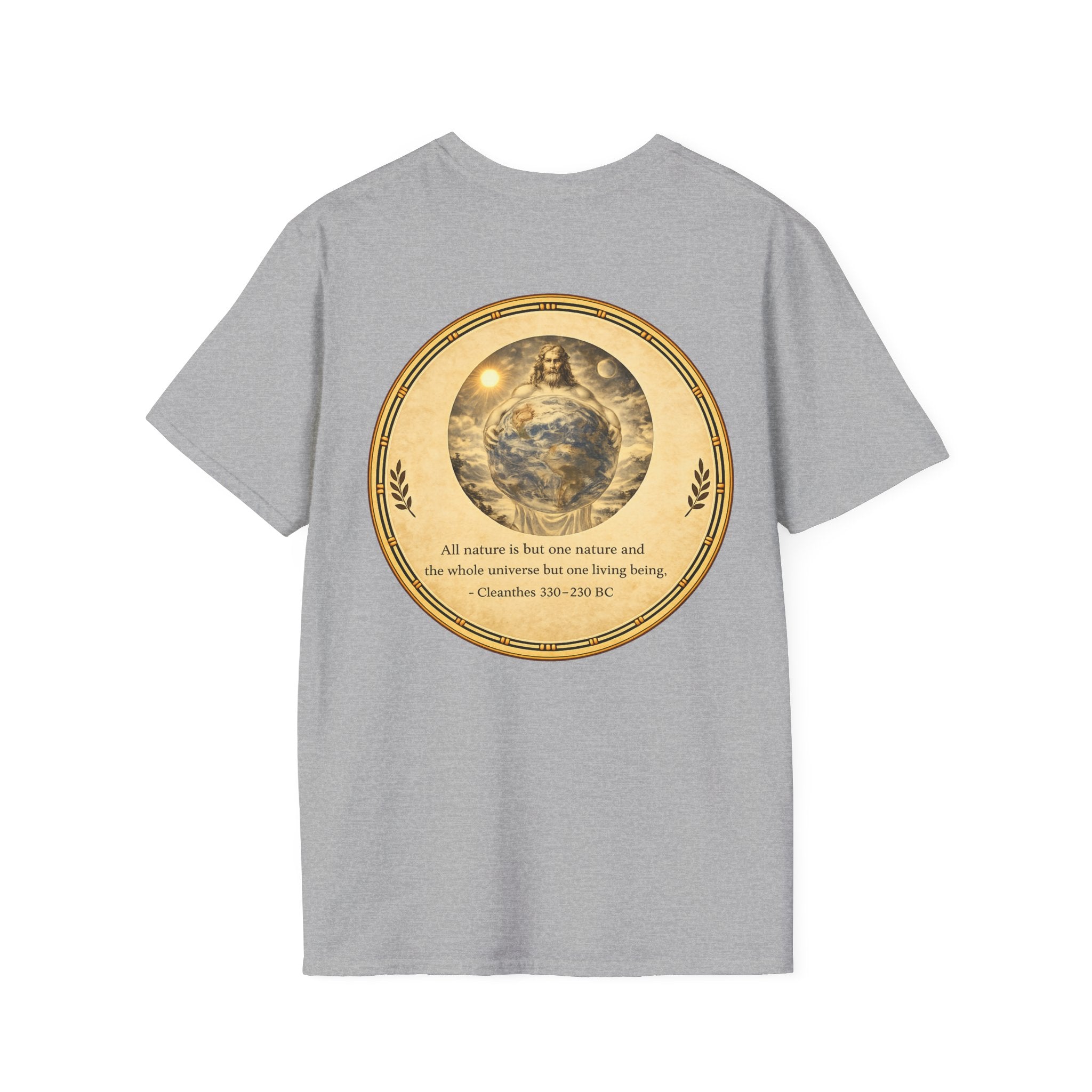 Cleanthes “All Nature Is One” Ancient Greek Cosmic Art (Unisex- Image Printed On The Back)