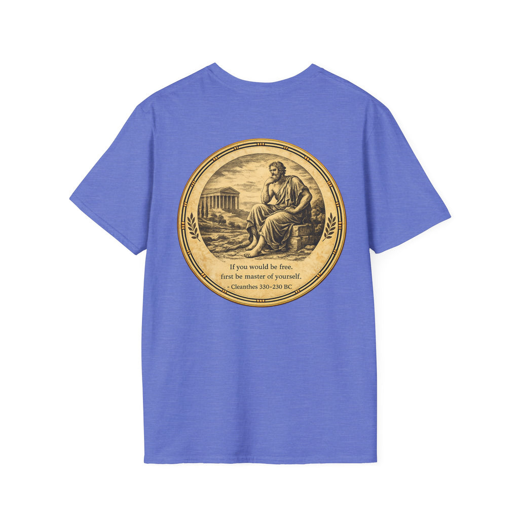 Quote "If you would be free, be master of yourself" (Cicero) (Unisex- Image Printed On The Back)